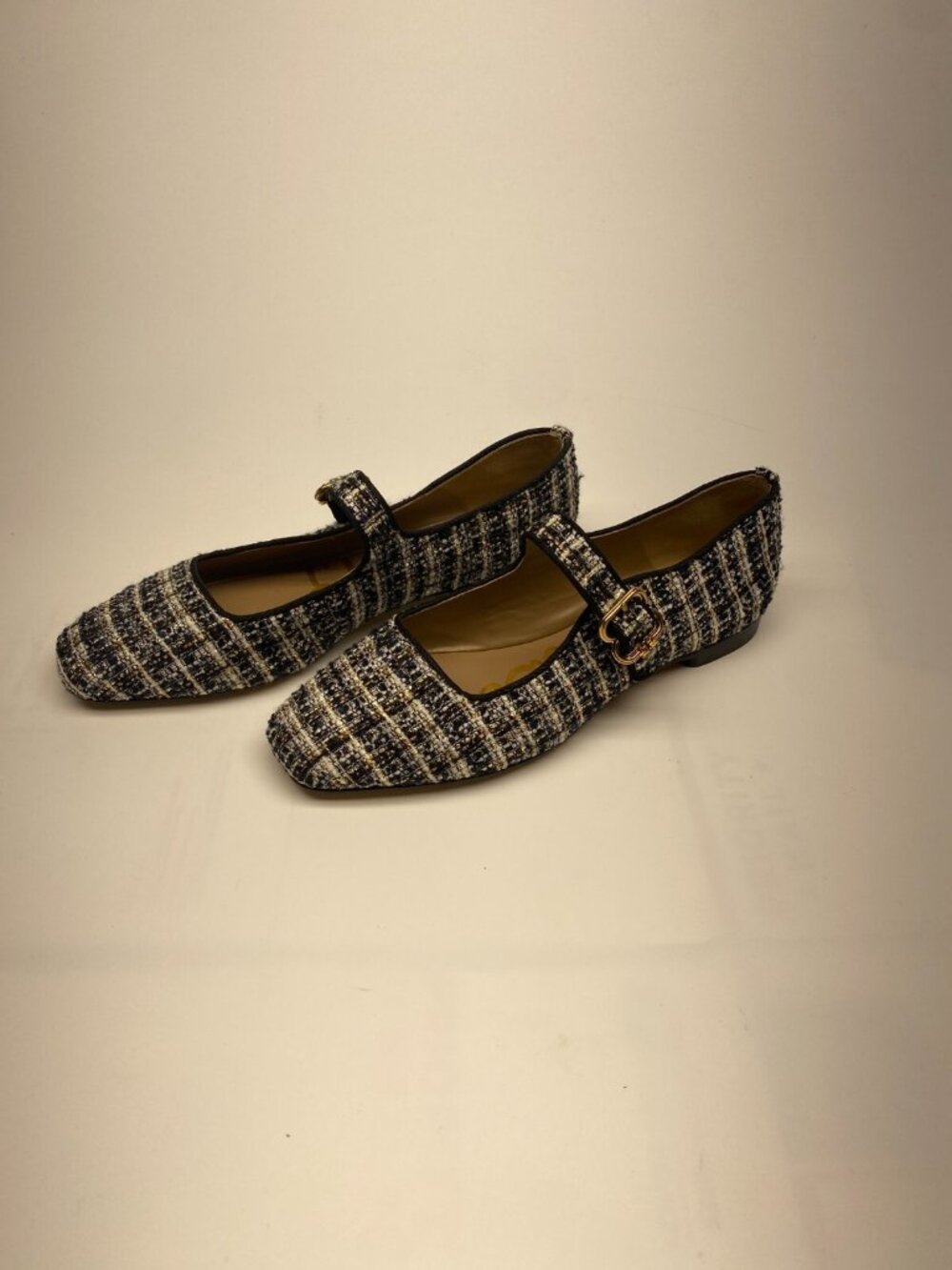 Sam Edelman Womens Michaela Mary Jane Black Boucle Flat Sz 7 M